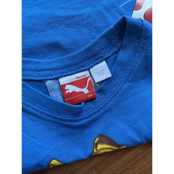 NWT Puma Blue Hungry For The Game Graphic Muscle Tank Top Baby Boy Sz 12 Months - Picture 4 of 4